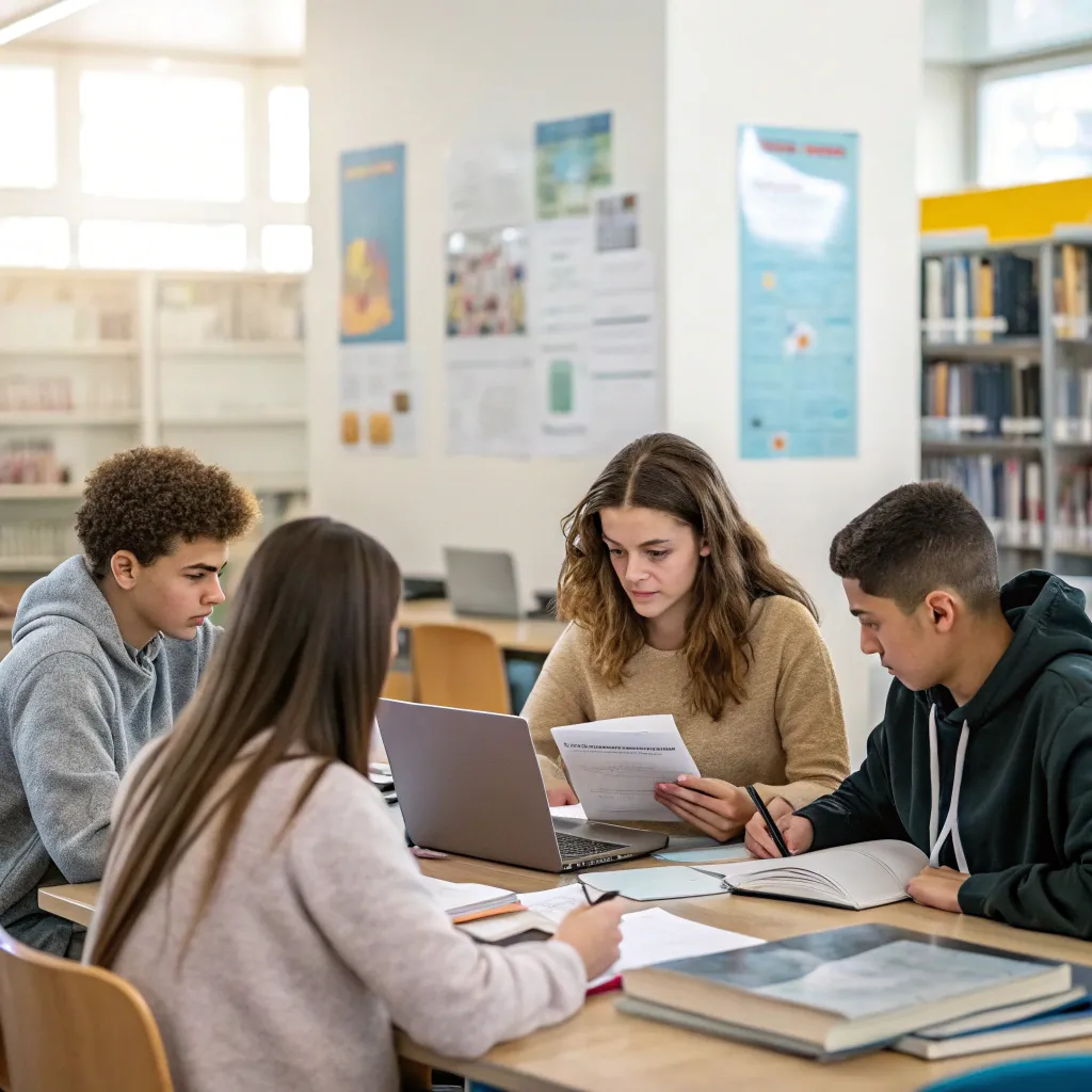 Students attending a tutoring session